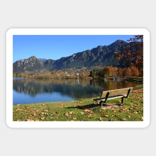 Autumn at Lake Idro Sticker